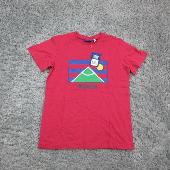 The Unbranded Brand Other - FC Barcelona Shirt Mens Small Red Soccer Short Sleeve Graphic Tee FCB NWT